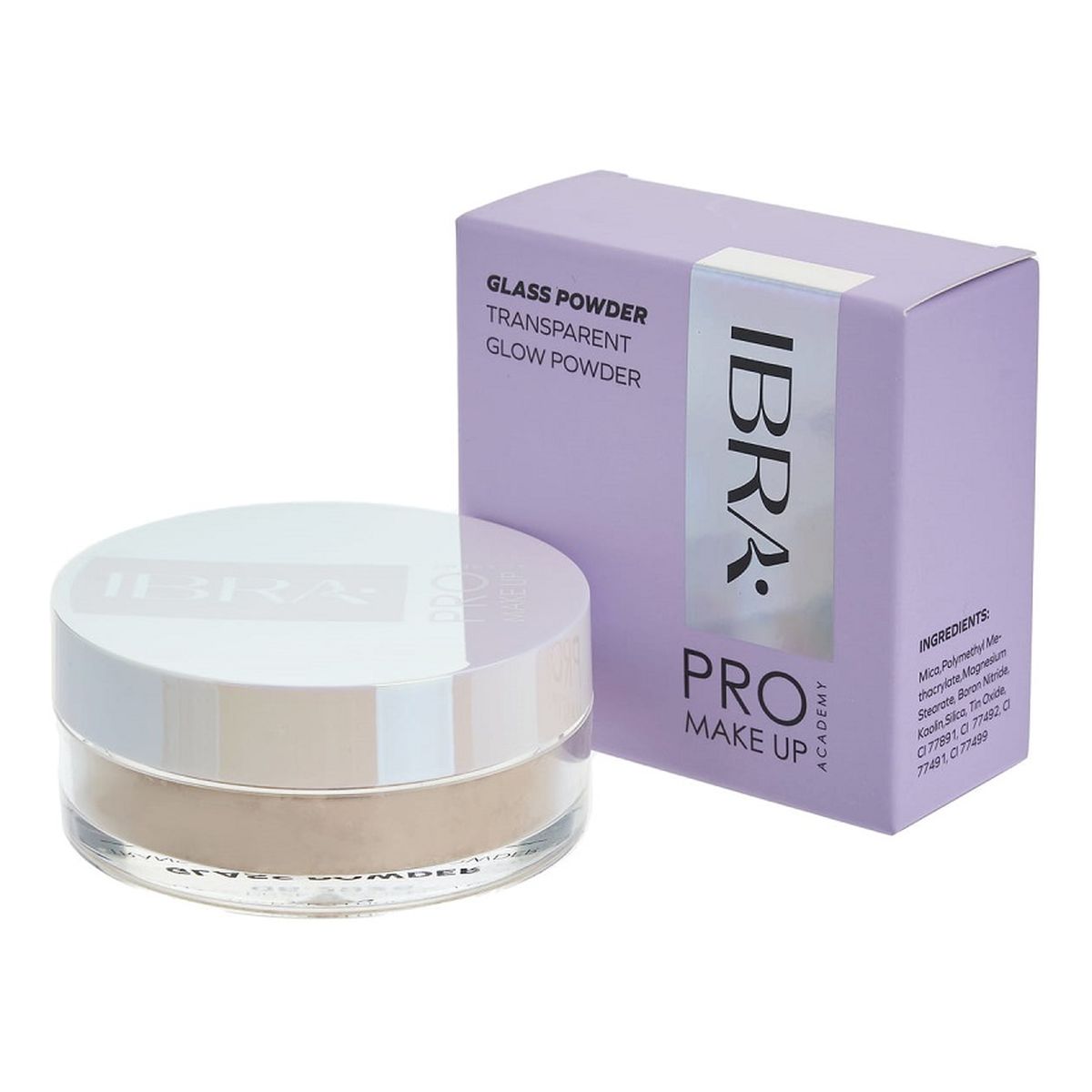 Ibra Pro Make Up Academy Glass Powder Rozświetlający puder transparentny 5g