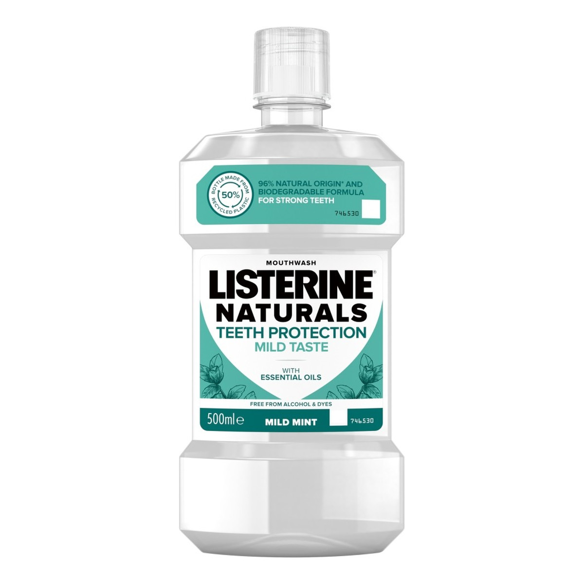 Listerine Naturals Płyn do płukania jamy ustnej Ochrona Zębów - Mild Mint 500ml