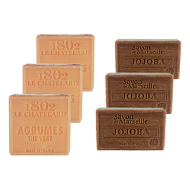 Mydło marsylskie 3xZielona herbata + 3xJojoba