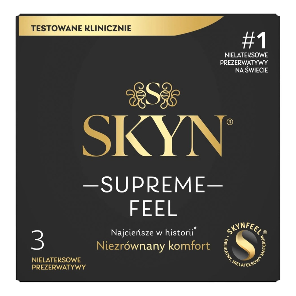 Skyn Supreme feel cienkie nielatektowe prezerwatywy 3szt.