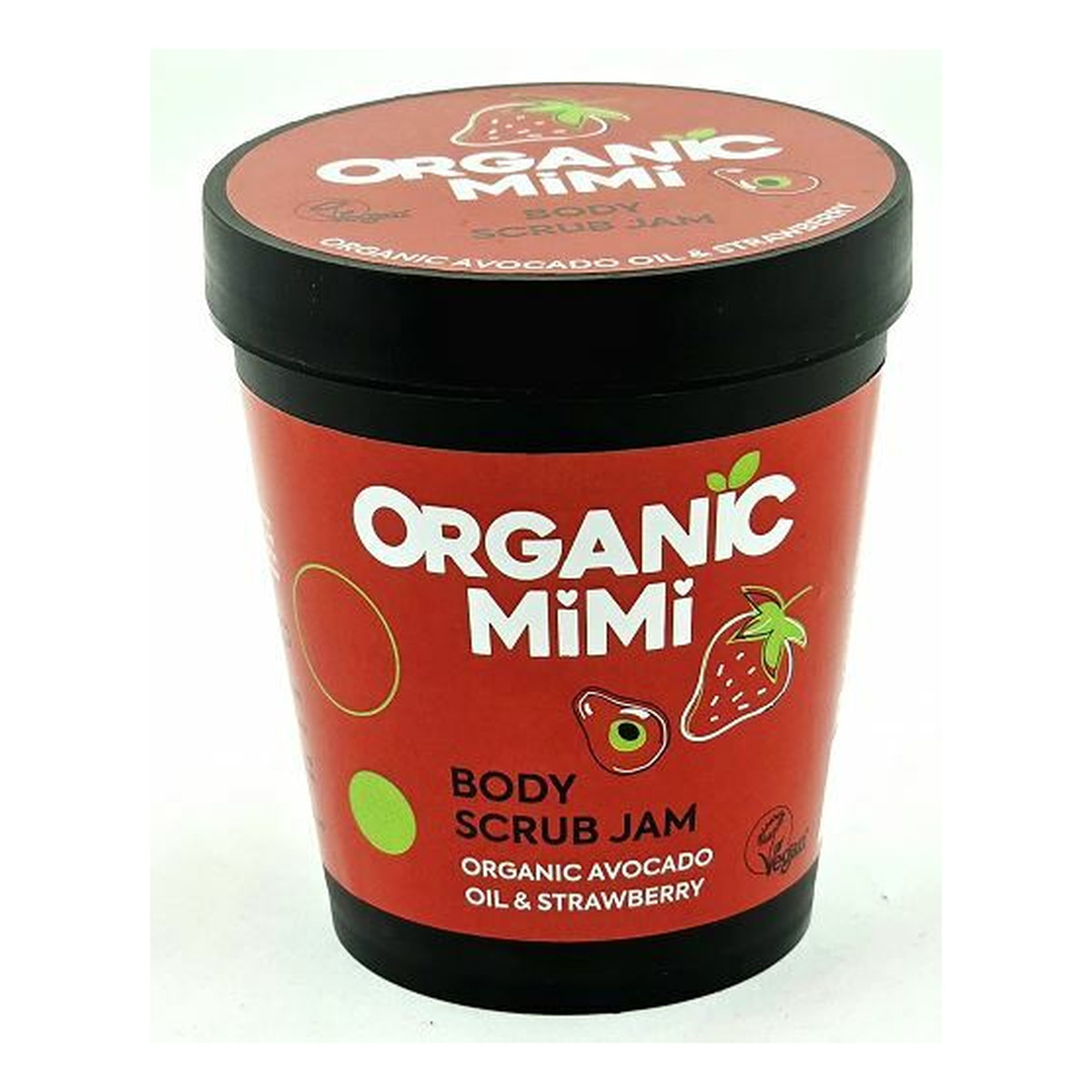 Organic Mimi Peeling do ciała Olejek awokado i truskawka, 270ml