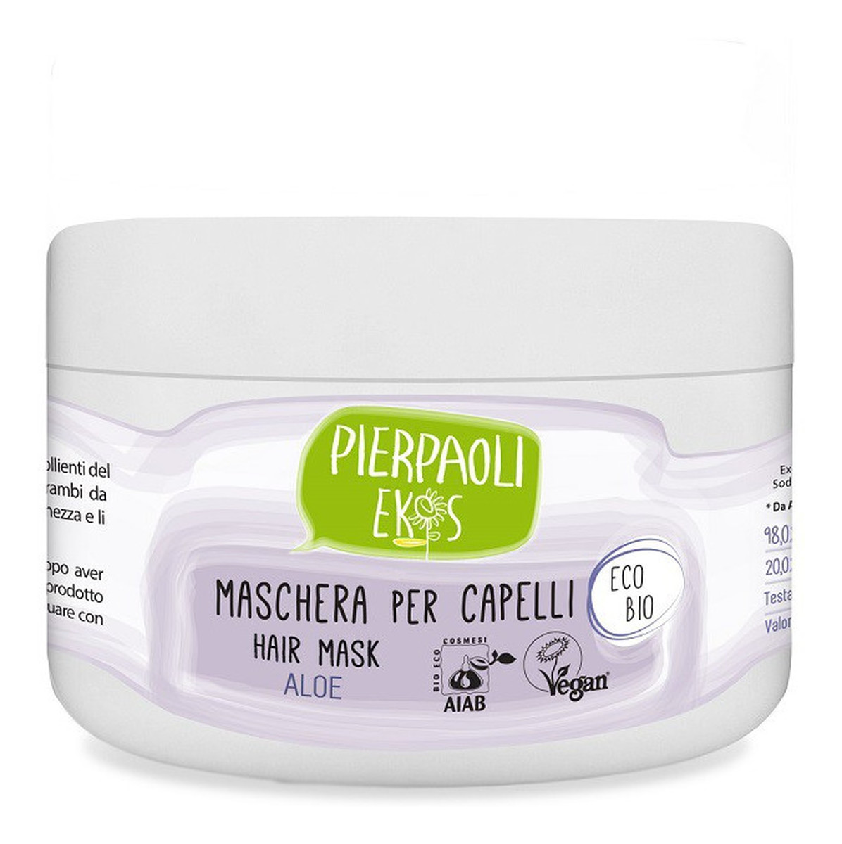 Maska do włosów z organicznym sokiem aloesowym i masłem shea