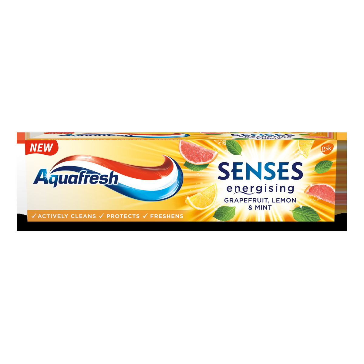 Aquafresh Pasta do zębów Senses Energising Grejpfrut Cytryna & Mięta 75ml