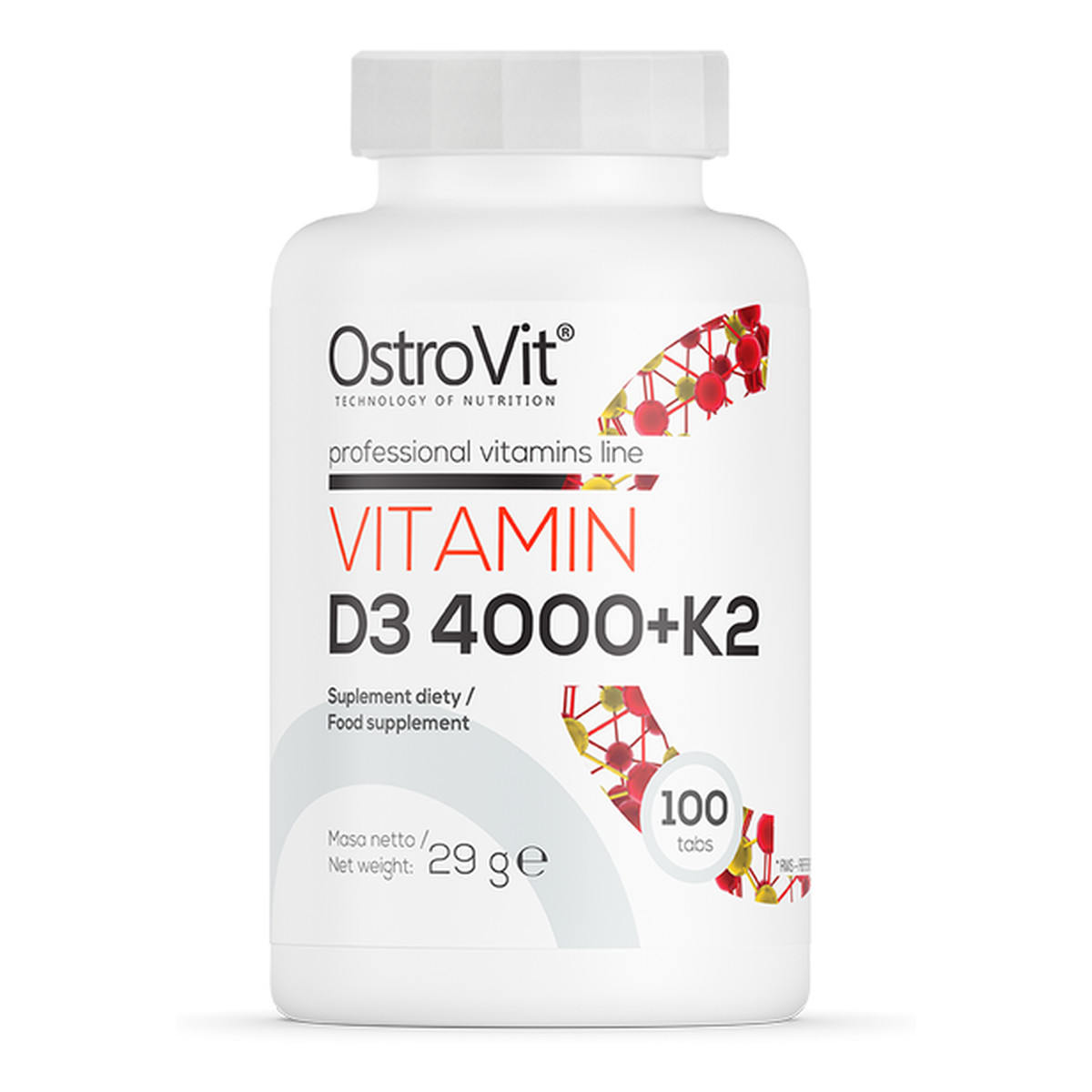 OstroVit Witamina D3 4000 + K2 100 tabletek