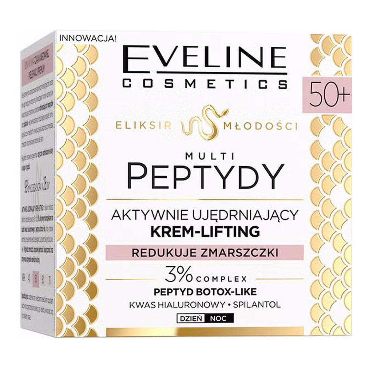 Eveline Eliksir młodości Multipeptydy akywnie ujędrniający Krem-lifting 50+ 50ml