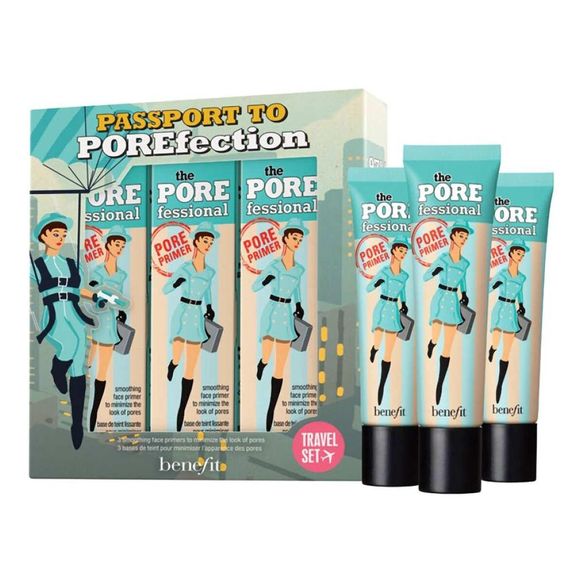 Benefit Passport to Porefection Porefessional Face Primer Trio Travel Set Zestaw baz pod makijaż 3x22ml