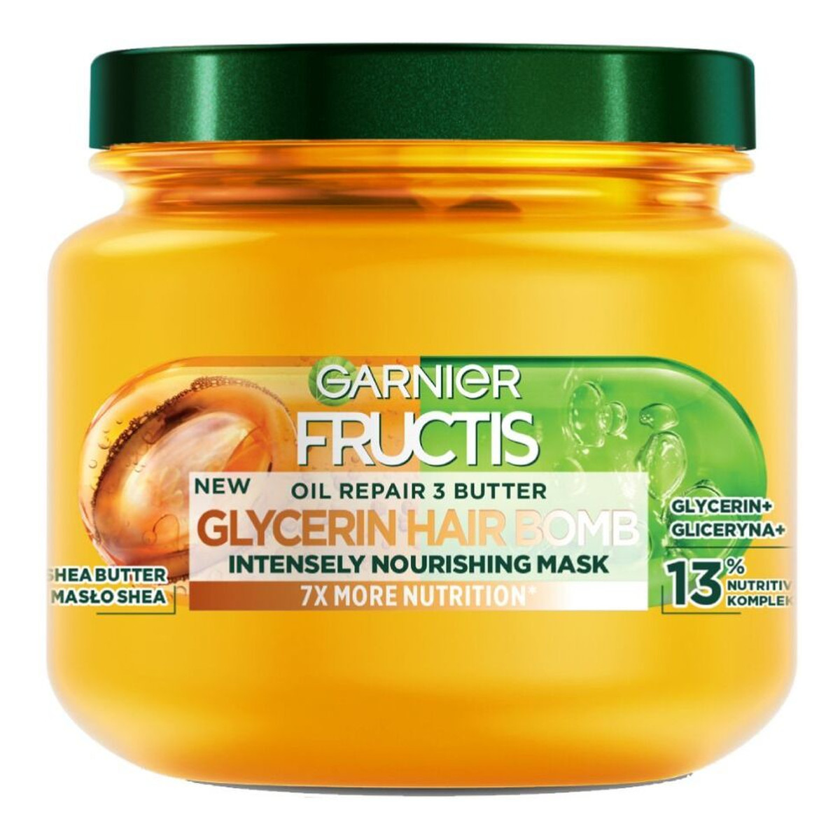 Garnier Fructis Oil Repair 3 Butter Glycerin Hair Bomb Odżywcza maska do włosów 320ml