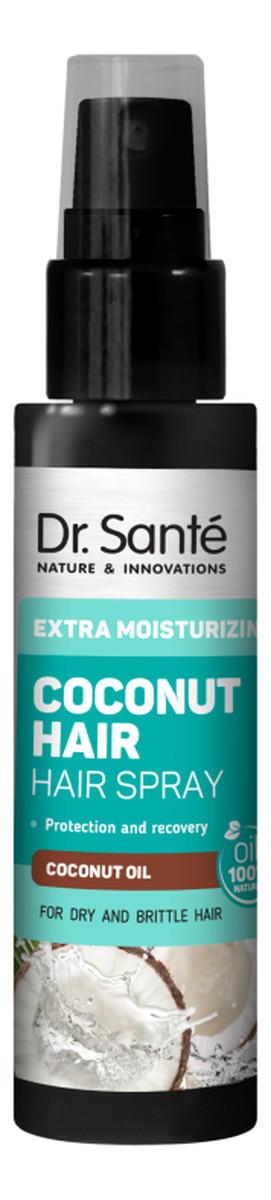 spray do włosów z olejem kokosowym