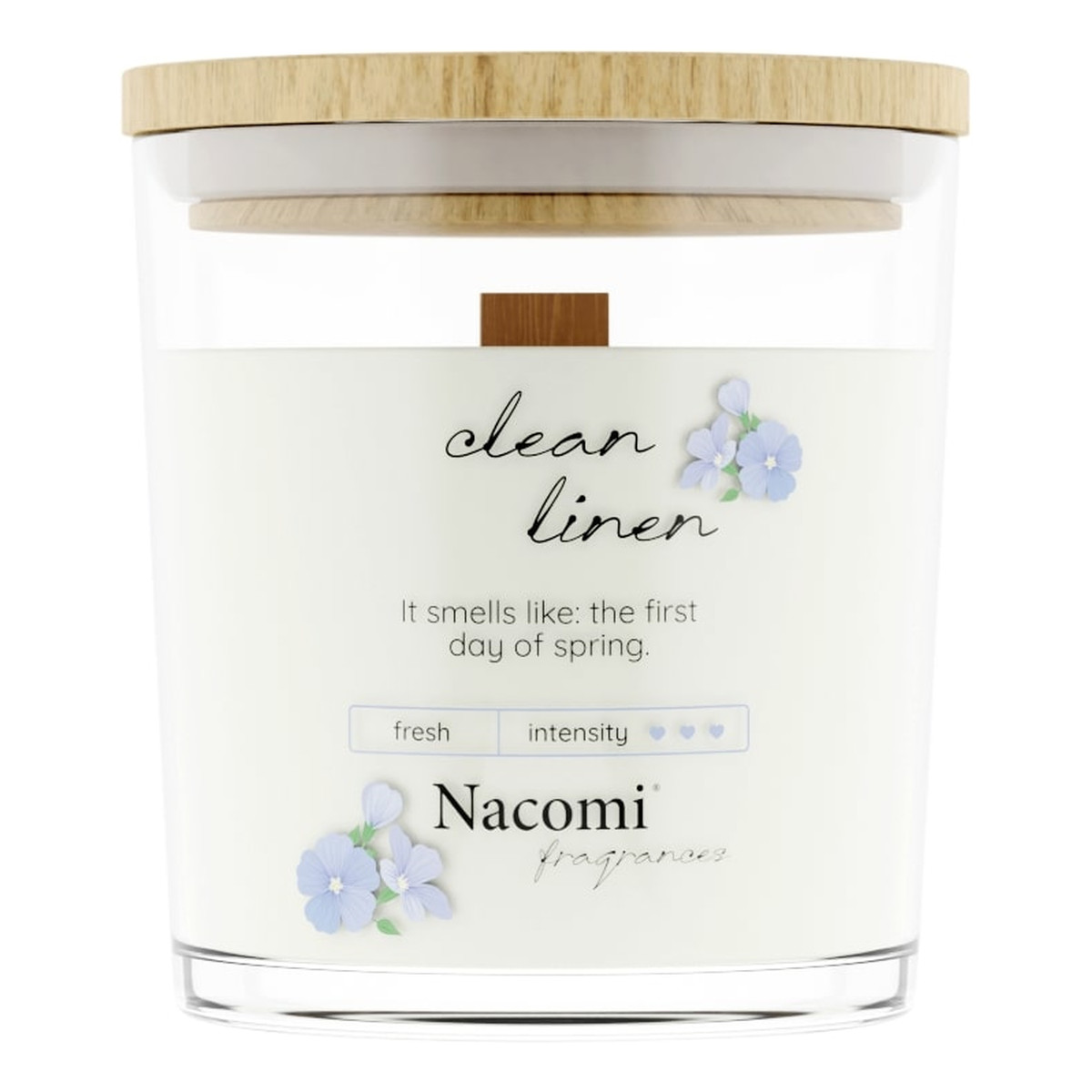 Nacomi Świeca sojowa clean linen 140g