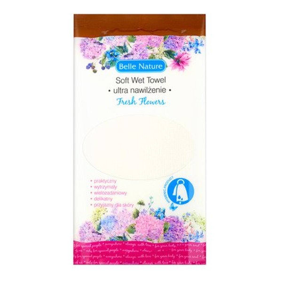 Belle Nature Mokry ręcznik z mikrofibry Fresh Flowers