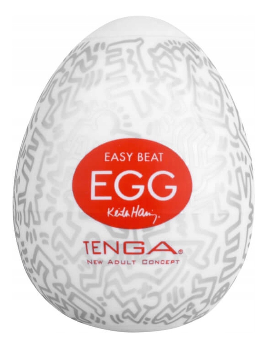 Easy beat egg keith haring party jednorazowy masturbator w kształcie jajka