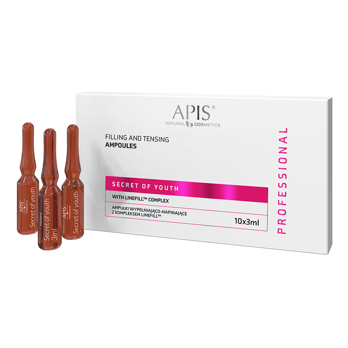 Apis Secret of youth ampułki wypełniająco-napinające z kompleksem linefill™ 10x3ml