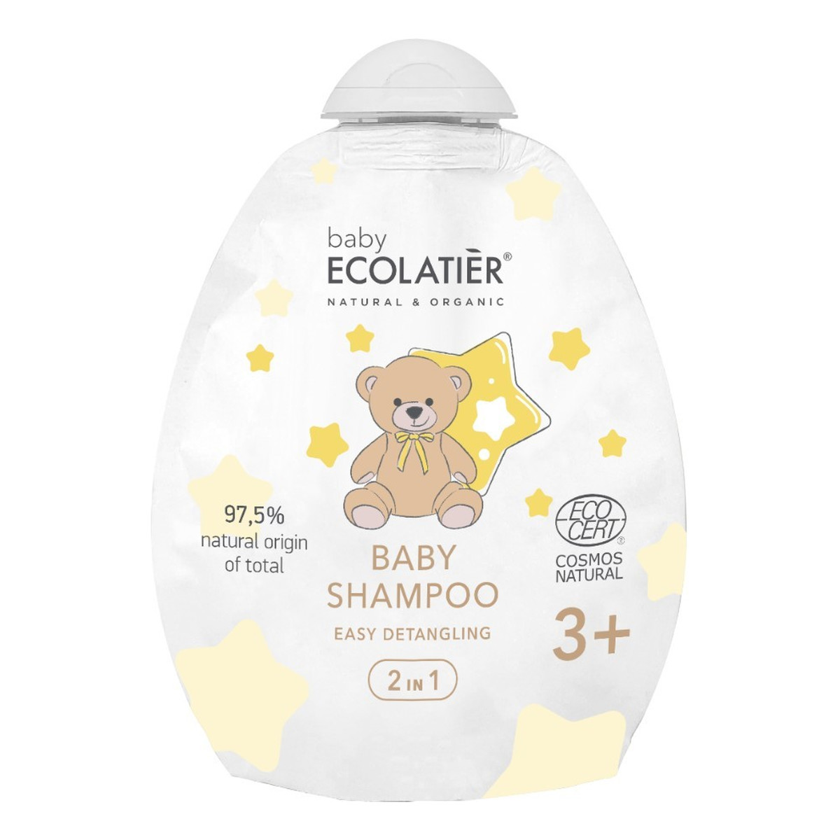Ecolatier BABY Szampon dla niemowląt 2w1 3+ łatwe rozczesywanie doypack refill 250ml