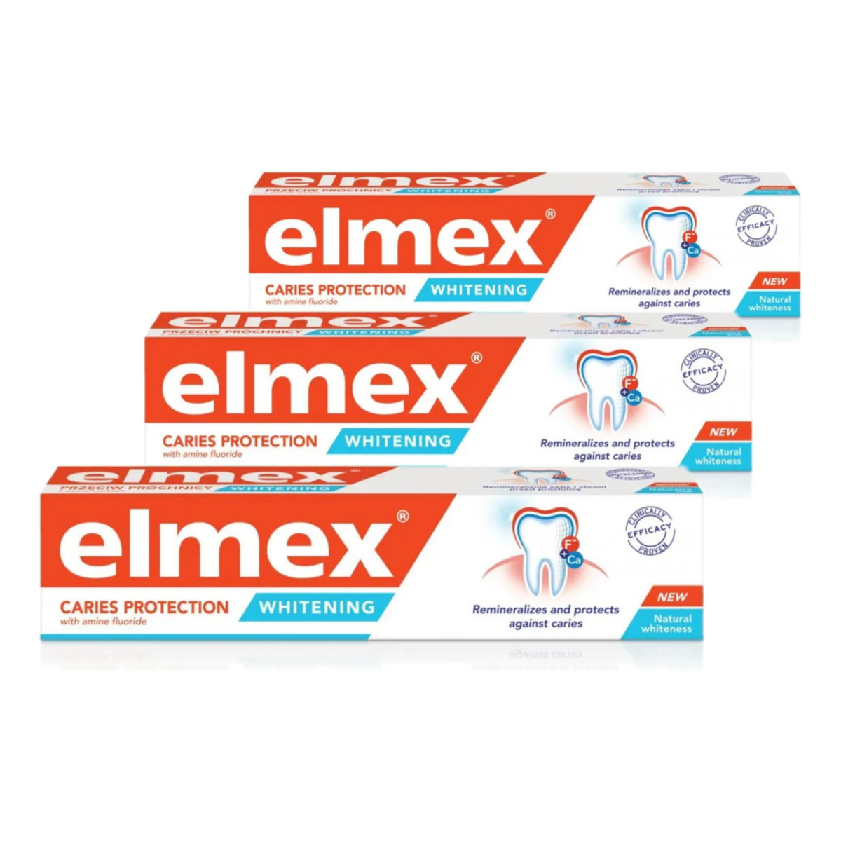 elmex Caries Protection Pasta do zębów wybielająca przeciwpróchnicza 3x75ml