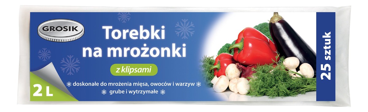 Torebki na mrożonki z klipsem 1op.-25szt