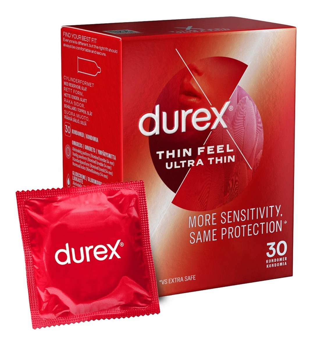 Feel thin ultra super cienkie prezerwatywy lateksowe 30szt