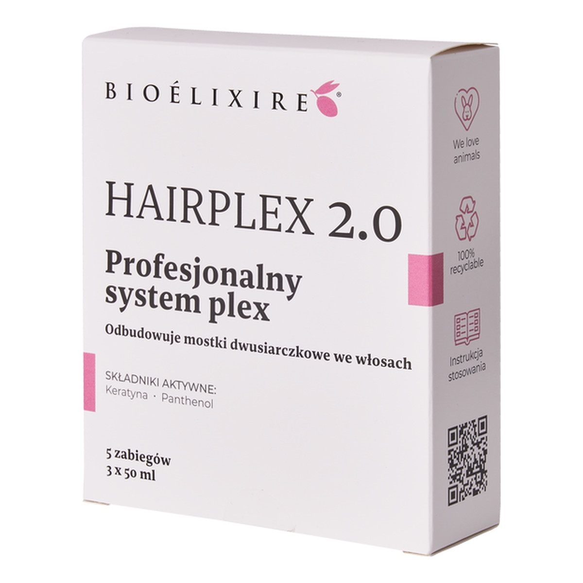 Bioelixire Hairplex 2.0 Profesjonalny zabieg odbudowujący włosy zniszczone zabiegami chemicznymi 150ml