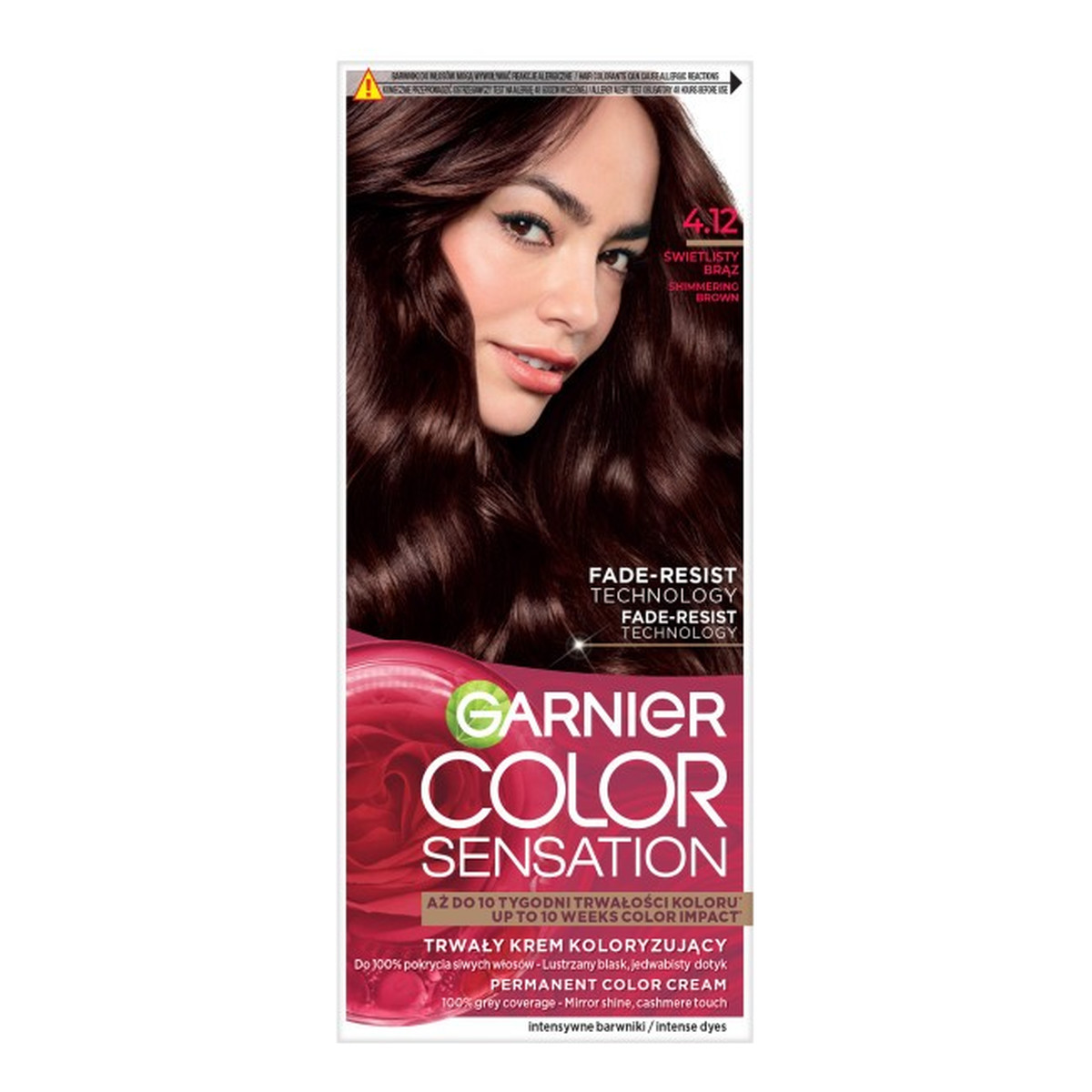 Garnier Color sensation Krem koloryzujący nr 4.12-świetlisty brąz 1op.