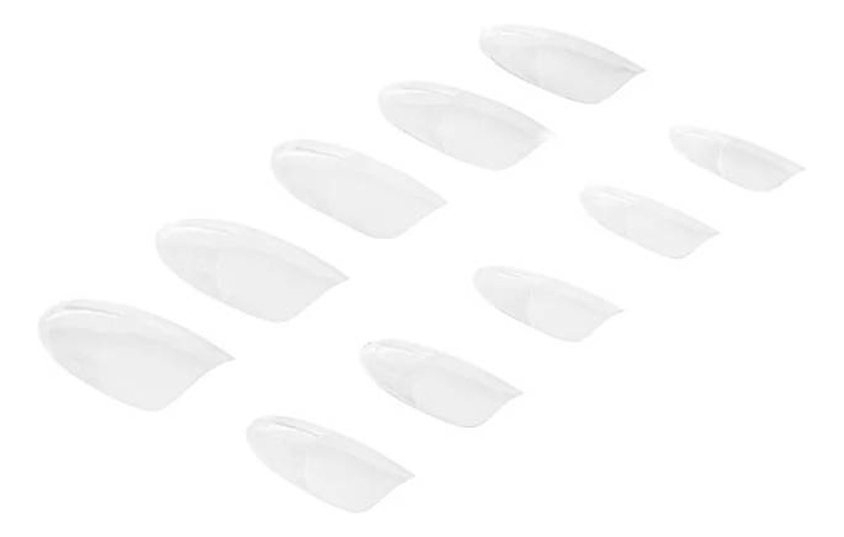 Invisible Flexi Tips tipsy elastyczne do przedłużania paznokci 01 Clear Oval 300szt