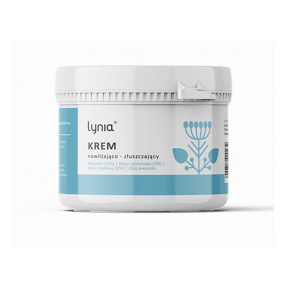 Lynia KREM NAWILŻAJĄCO-ZŁUSZCZAJĄCY Z MOCZNIKIEM (10%), KWASEM SALICYLOWYM (2%) ORAZ MLEKOWYM 200ml