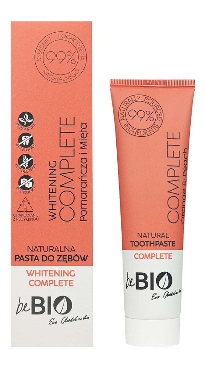 Whitening complete naturalna pasta do zębów pomarańcza i mięta