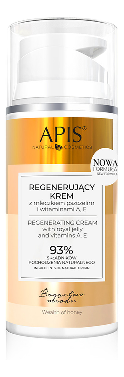 Regenerujący krem z mleczkiem pszczelimi witaminami A,E