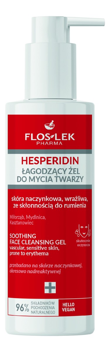 Łagodzący Żel do mycia twarzy-skóra naczynkowa,wrażliwa ze skłonnością do rumienia