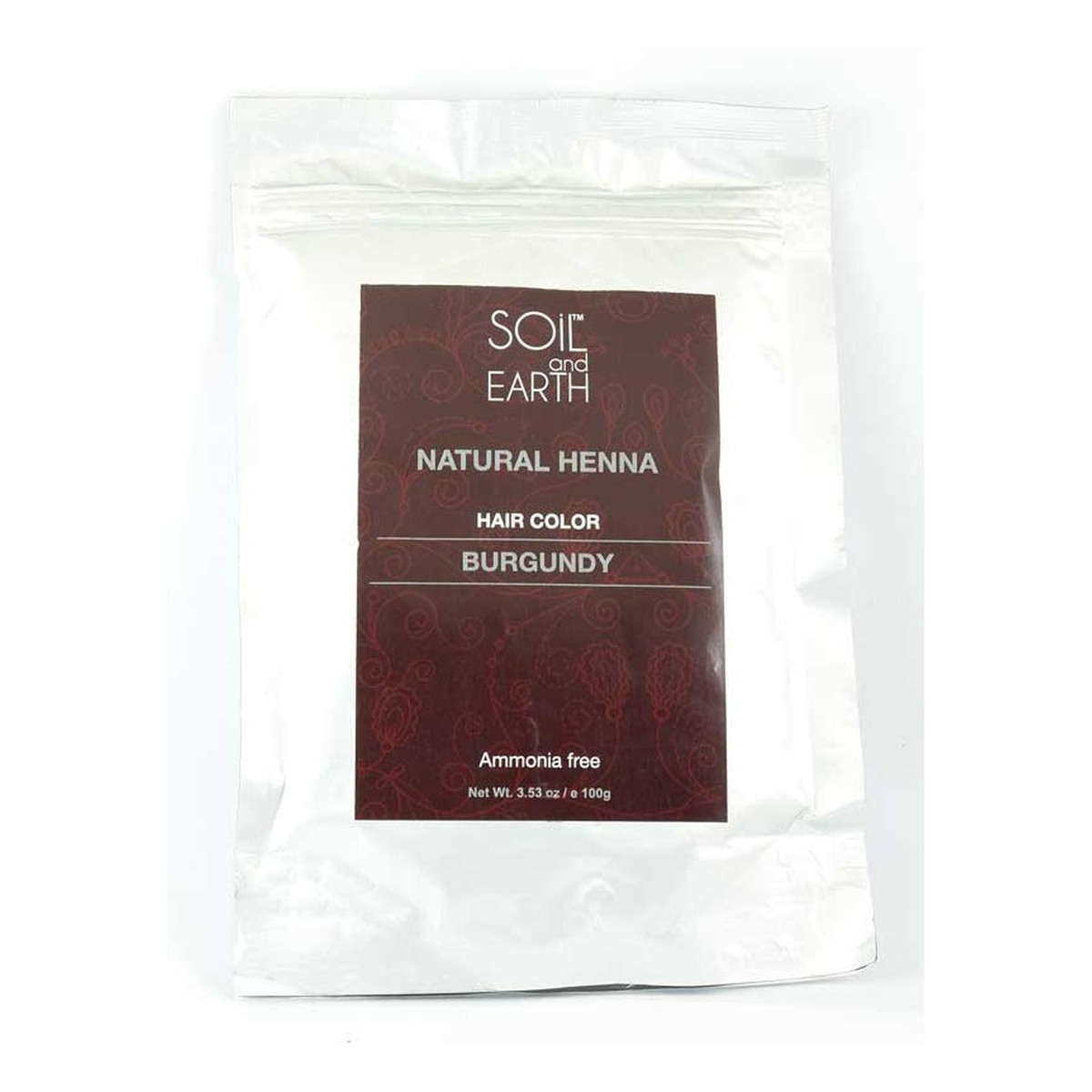 Soil and Earth Naturalna Henna do włosów Indyjska BURGUND 100g