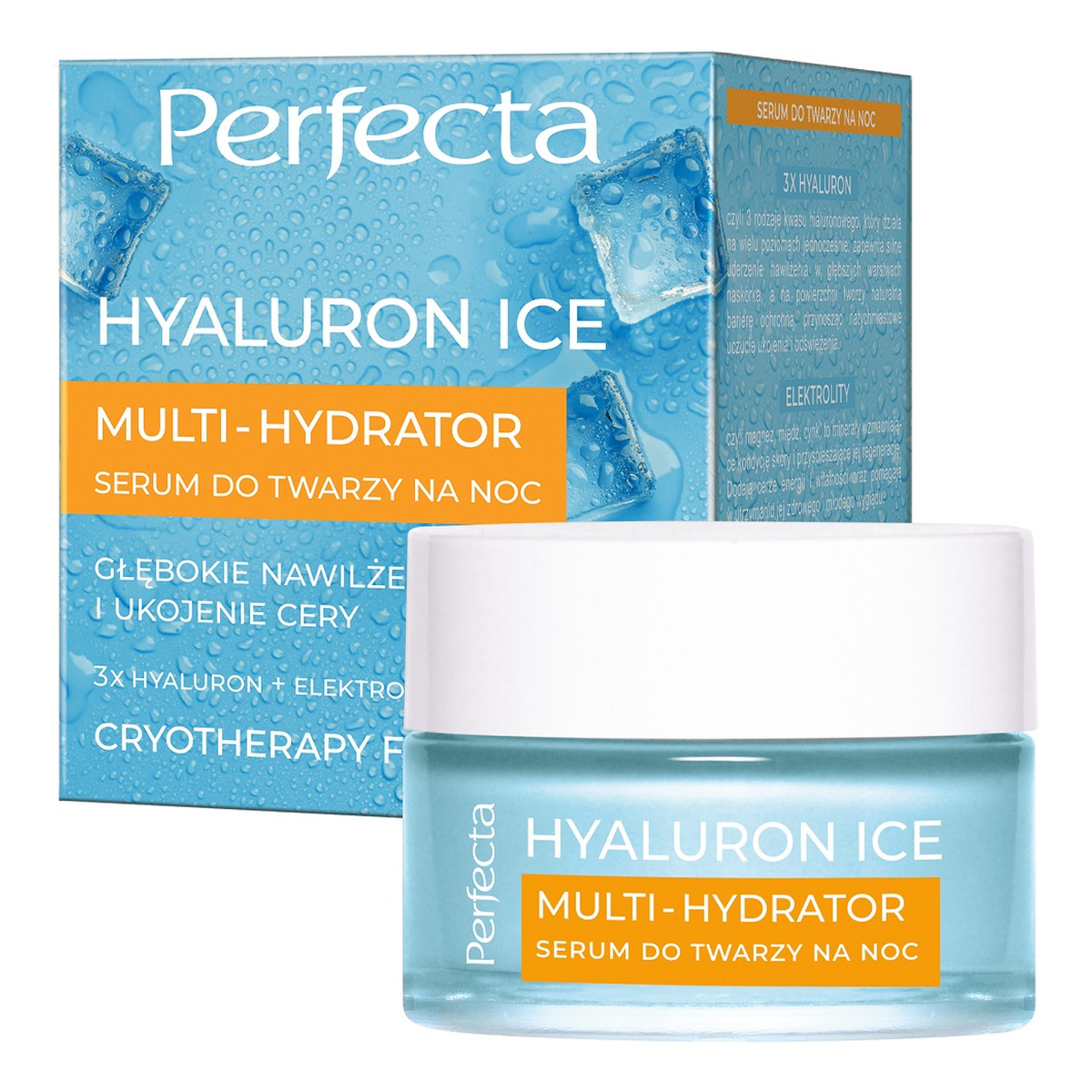 Perfecta Hyaluron ice multi-hydrator serum do twarzy na noc 50ml