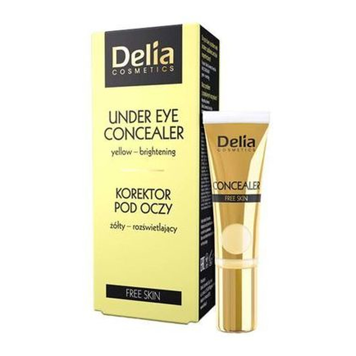Delia Velvet Skin Mineral Korektor Żółty Pielęgnująco Rozświetlający Pod Oczy 10ml