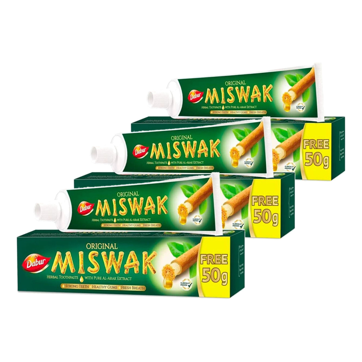 Dabur Miswak Ziołowa pasta do zębów 3x170ml