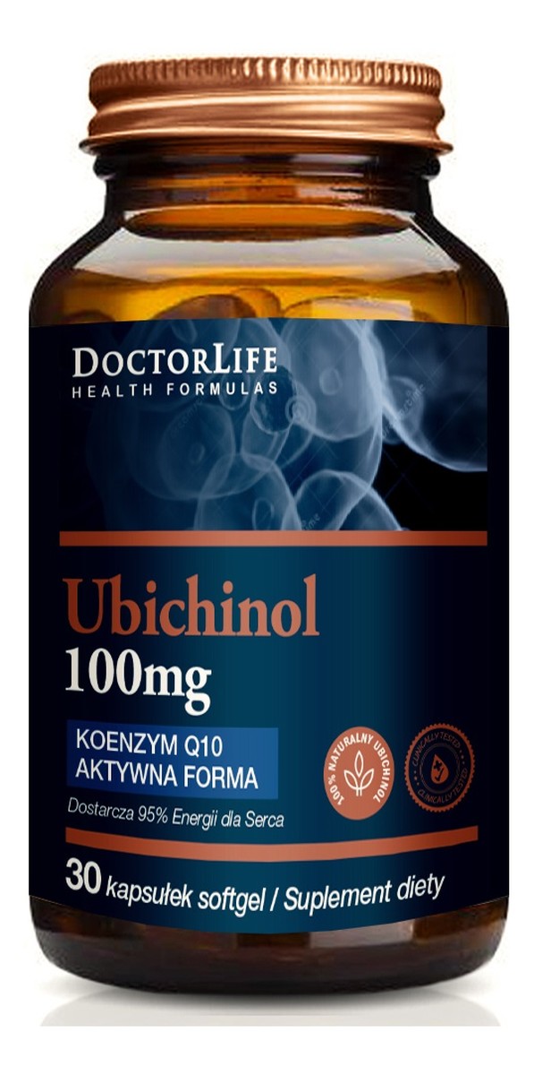 Ubichinol koenzym q10 aktywna forma 100mg suplement diety 30 kapsułek