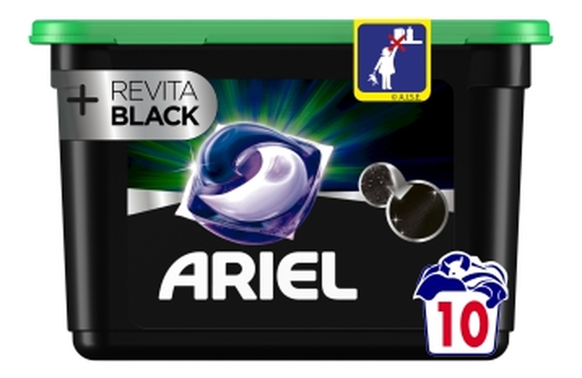 All-in-1 PODS +Revitablack Kapsułki do prania, 10 prań