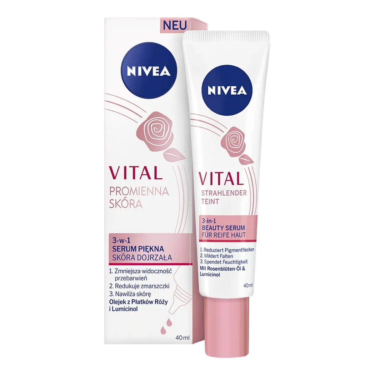 Nivea Vital promienna skóra 3w1 serum piękna 40ml