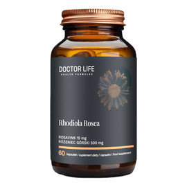 Rhodiola rosea ekstrakt z korzenia różeńca górskiego 500 mg i rozawiny 15mg 60 kapsułek