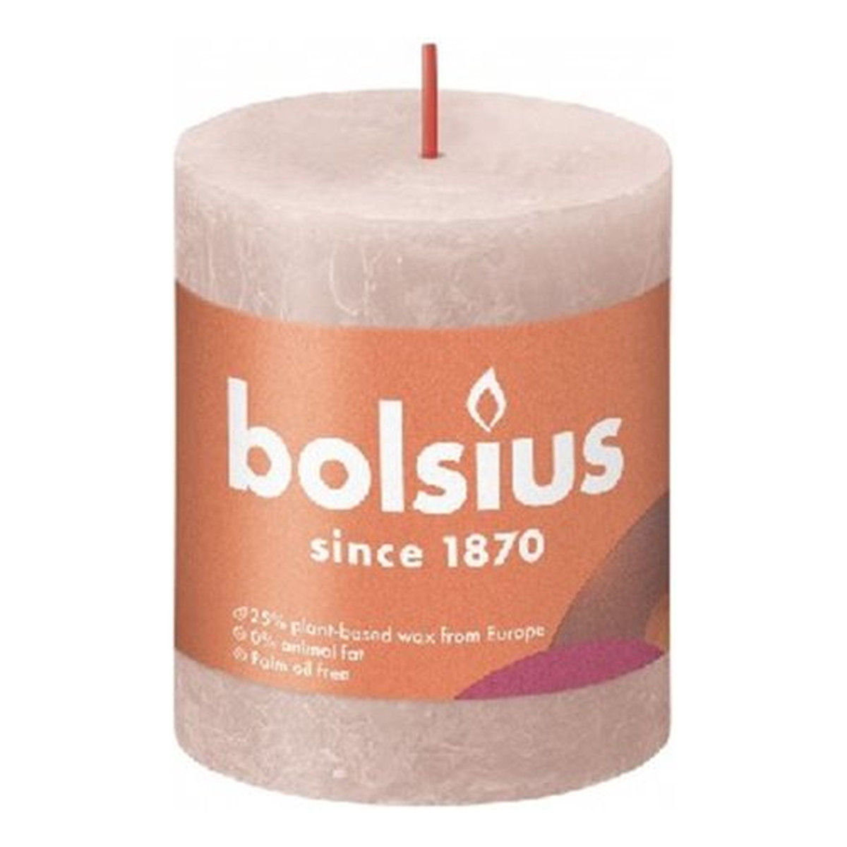 Bolsius Świeca Rustic Shine 80/68 Mglisty Róż