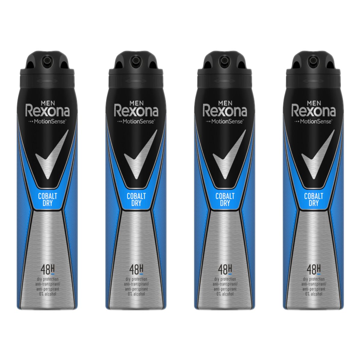 Rexona Cobalt Dry Antyperspirant w sprayu dla mężczyzn 4x150ml