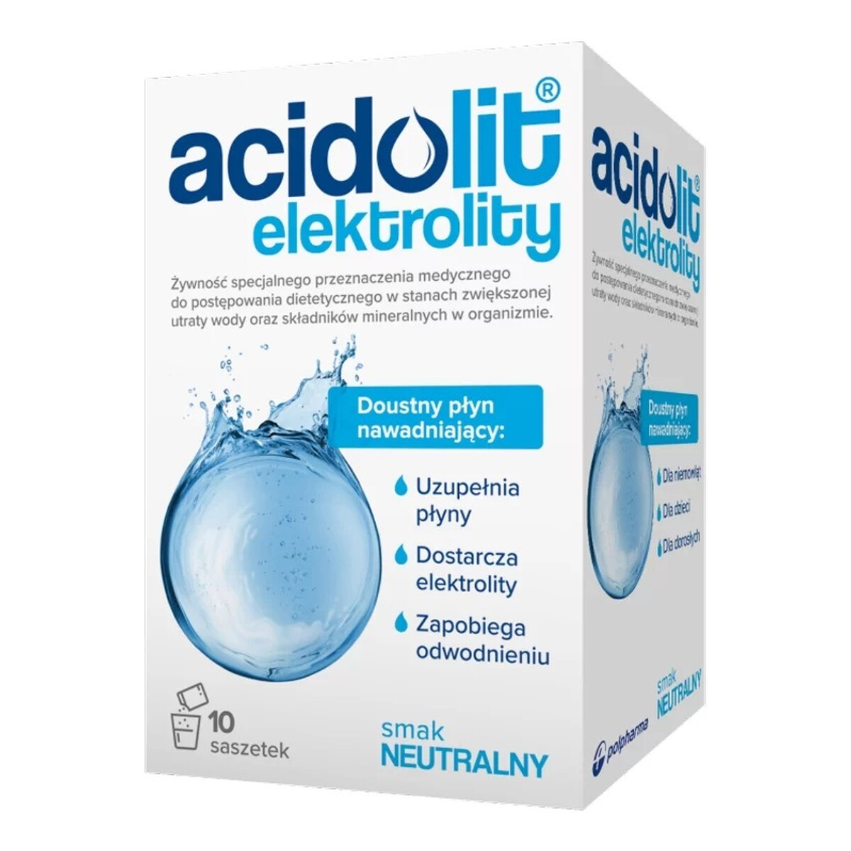 Acidolit Elektrolity preparat nawadniający dla niemowląt i dorosłych 10 saszetek