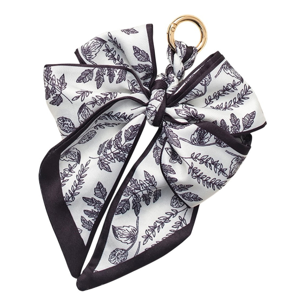 Ecarla Brelok do kluczy elegancki wzór kwiatowy kokarda BRL372