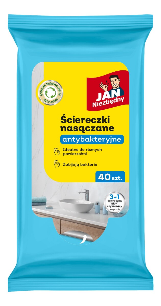 Sar jan nz ściereczki nasącz. antybakt. 40szt