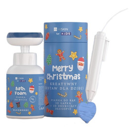 Zestaw dla dzieci niebieska pianka do mycia jagodowa 300ml + długopis 3d 1szt