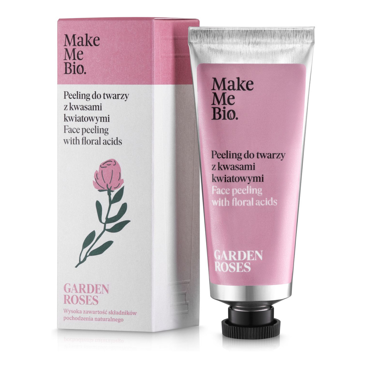 Make Me Bio Garden Roses Peeling do twarzy z kwasami kwiatowymi 40ml