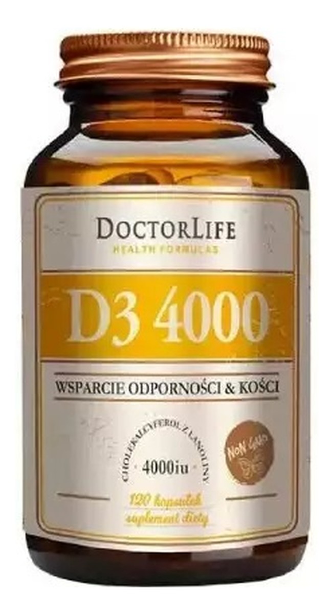 D3 4000 wsparcie odporności & kości suplement diety 120 kapsułek