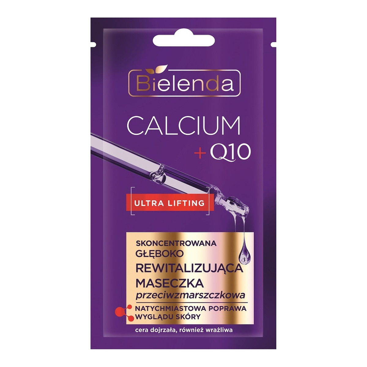Bielenda Calcium + Q10 skoncentrowana głęboko rewitalizująca maseczka przeciwzmarszczkowa 8g