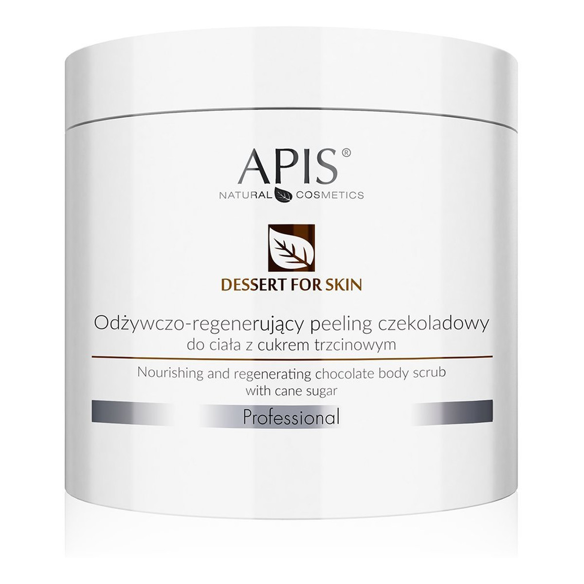 Apis Natural Cosmetics Dessert for Skin Odżywczo-regenerujący peeling czekoladowy z cukrem trzcinowym 700g