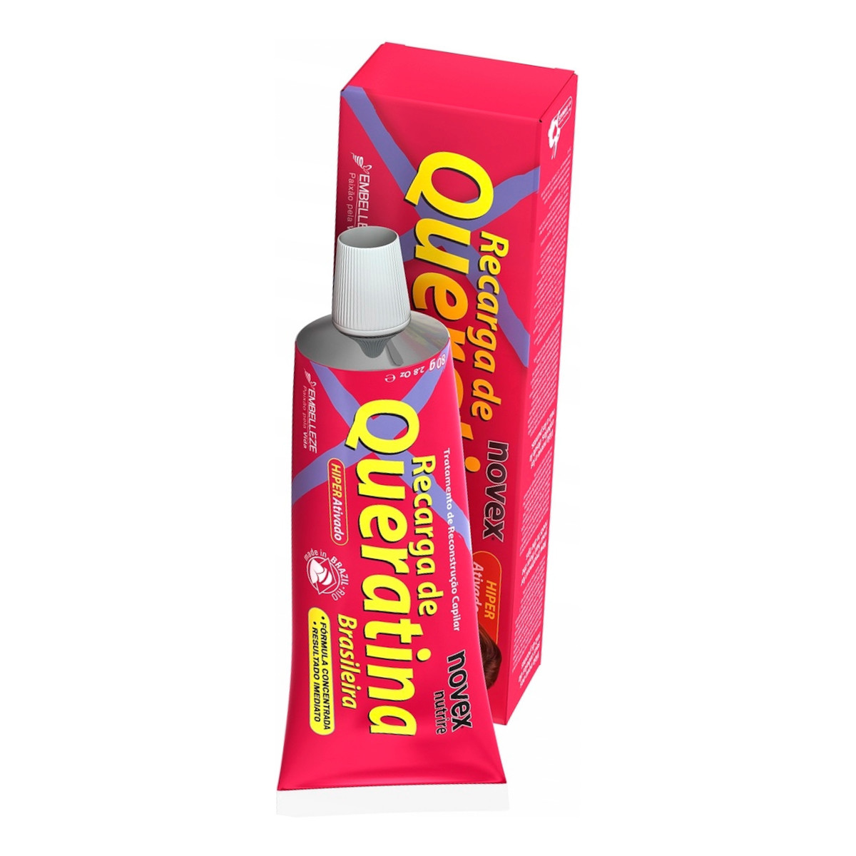 Novex Brazilian Keratin Recharge Krem stylizujący z keratyną 80g + Szampon 300ml