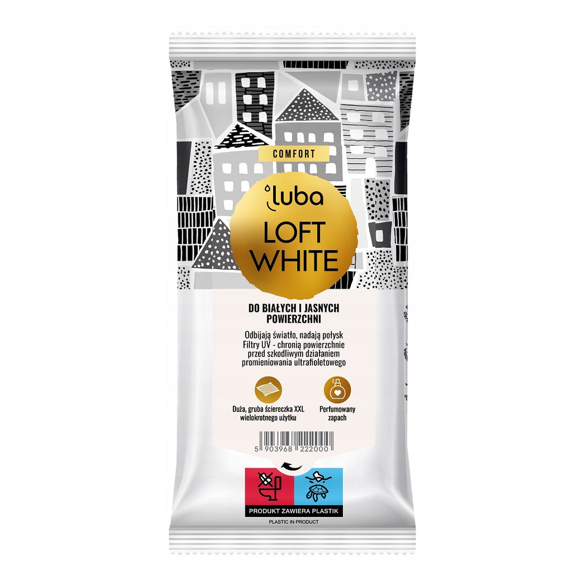 Luba Comfort loft white ściereczki do białych i jasnych powierzchni 30szt