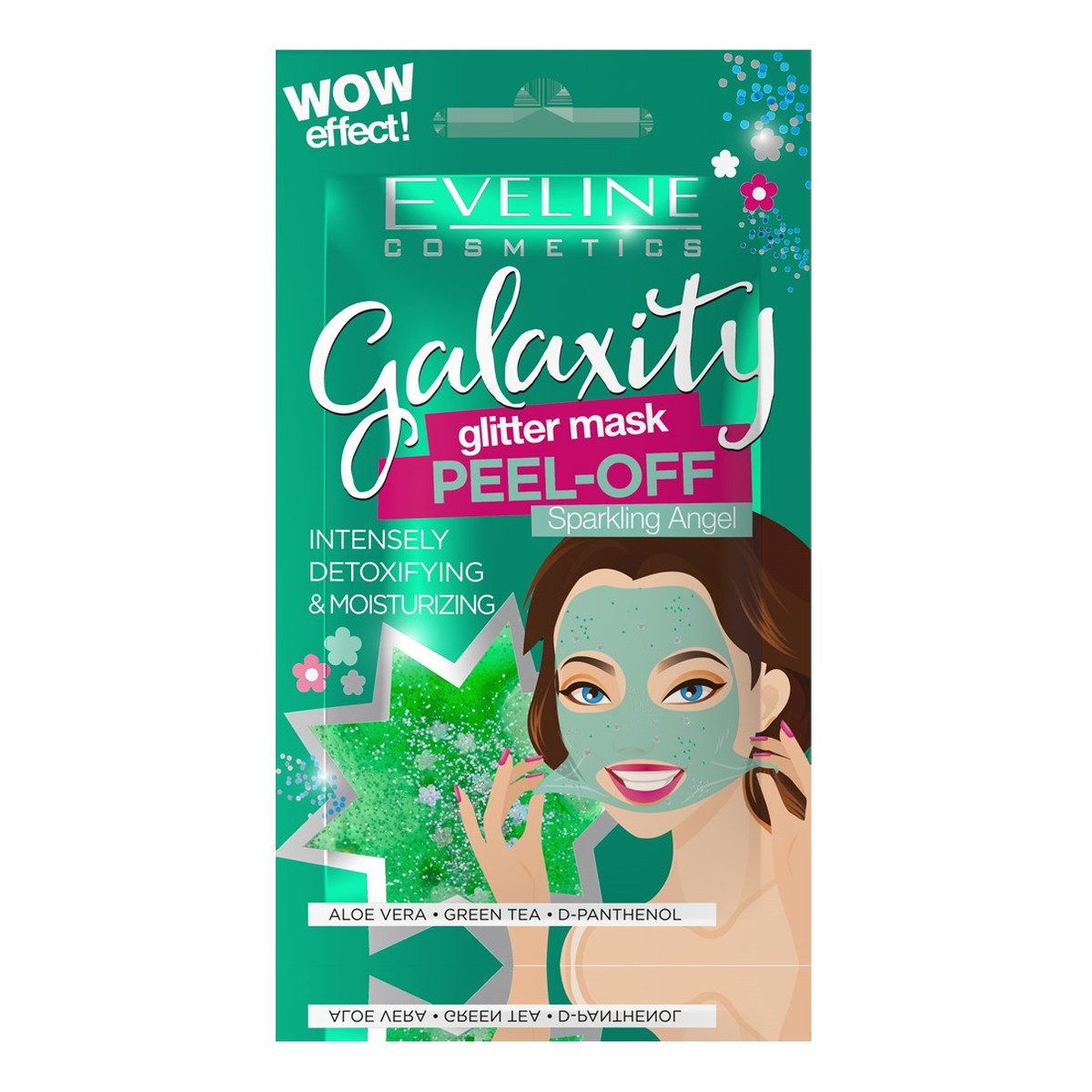 Eveline Galaxity Glitter Mask Maseczka do twarzy detoksykująco - nawilżająca Sparkling Angel 10g