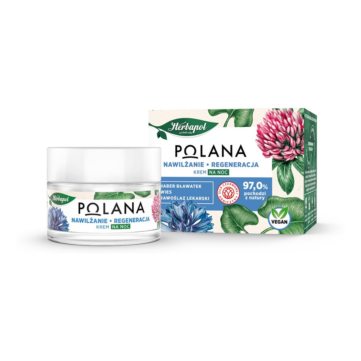 Herbapol Polana Nawilżanie i Regeneracja Krem do twarzy na noc 50ml