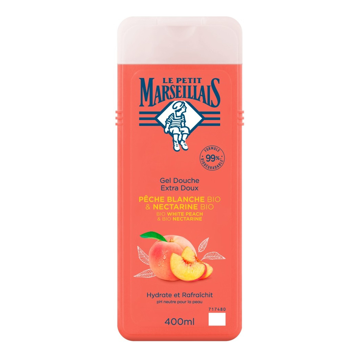 Le Petit Marseillais Żel pod prysznic Biała Brzoskwinia Bio i Nektarynka Bio 400ml